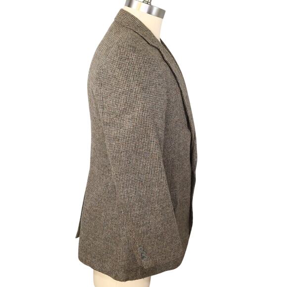 Imperial by Haggar Sport Coat Mens 42L Gray Check Wool Tweed Jacket Blazer Vtg - Picture 6 of 15